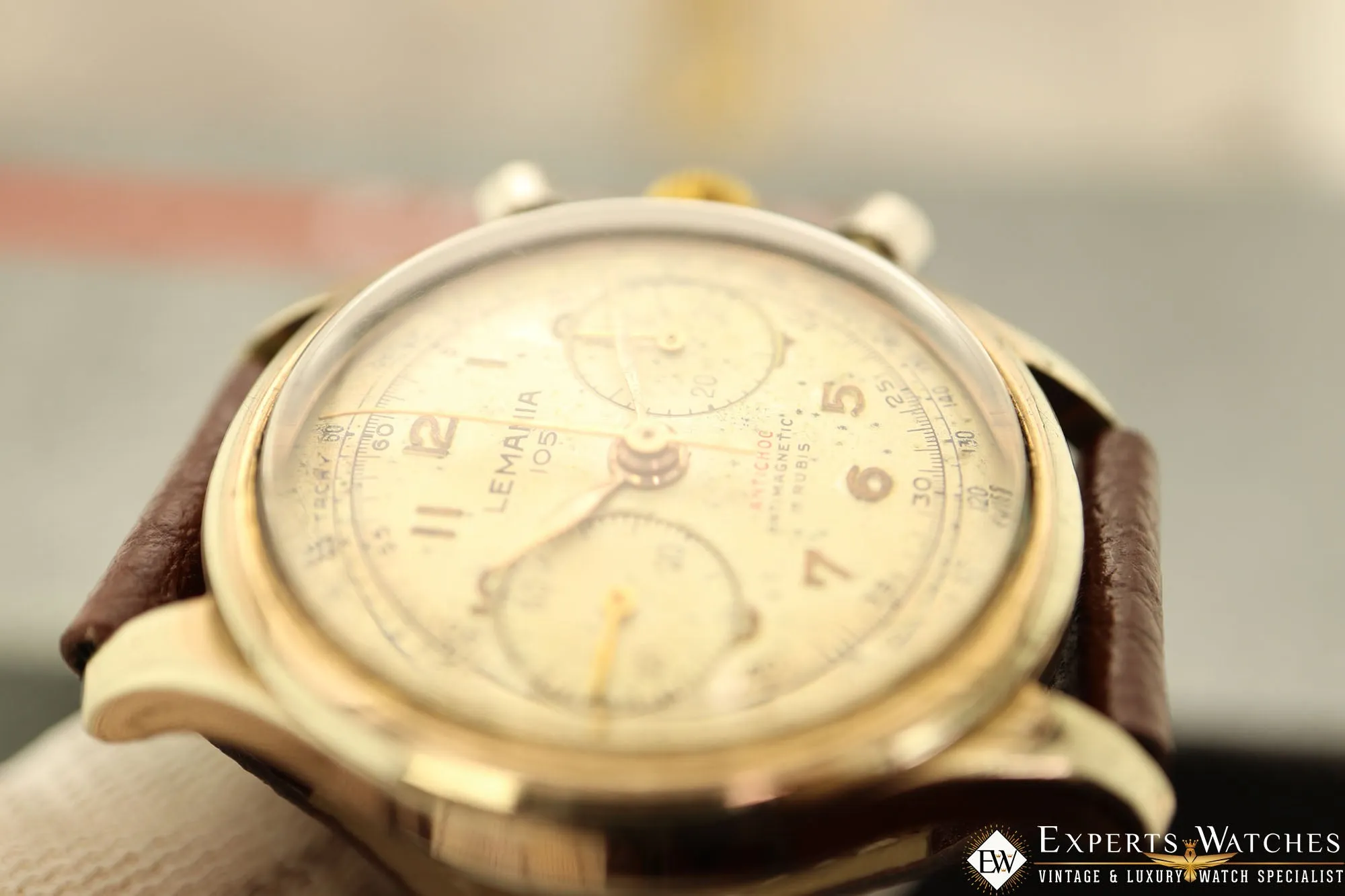1950s Serviced Vintage Lemania 105 Chronograph Gold Cal 1270 (320 / 321) Watch