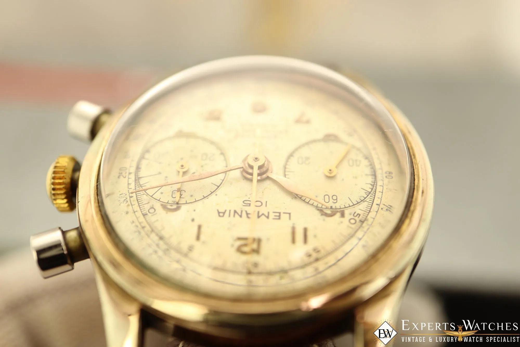 1950s Serviced Vintage Lemania 105 Chronograph Gold Cal 1270 (320 / 321) Watch