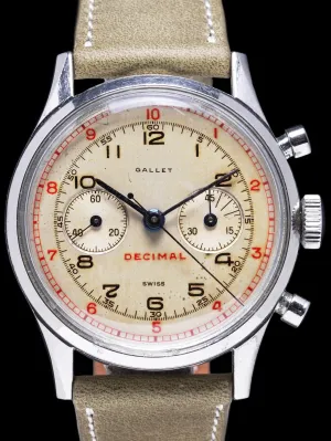1960s Gallet MultiChron 45 Decimal Chronograph
