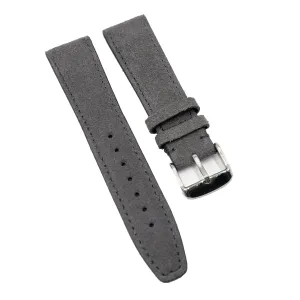 21mm Lead Grey Suede Leather Watch Strap For IWC