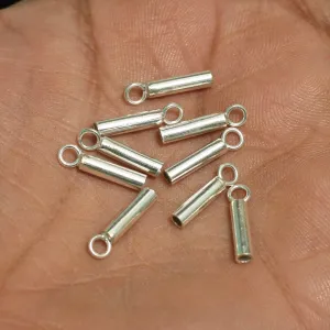 92.5 Sterling Silver  Long Cord Ends