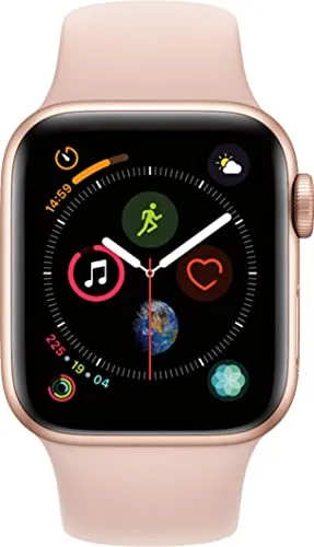 Apple Watch Series 4 (GPS   Cellular, 44MM) - Space Black Aluminum Case with Black Sport Band (Renewed)