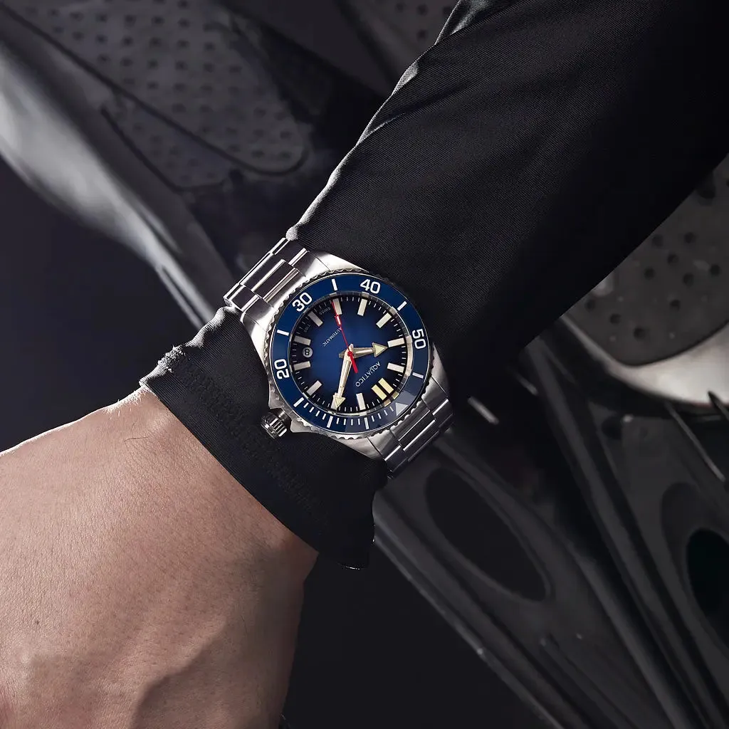 Aquatico Super Ocean Blue Dial (SWISS MADE Sellita sw200-1) T100 tritium watch