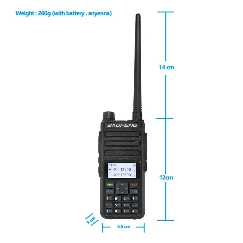 Baofeng DR-1801UV Long Range Dual Band DMR Digital/Analog Walkie Talkie Tier I Tier II Dual Time Slot Upgrade DM-1801 Ham Radio