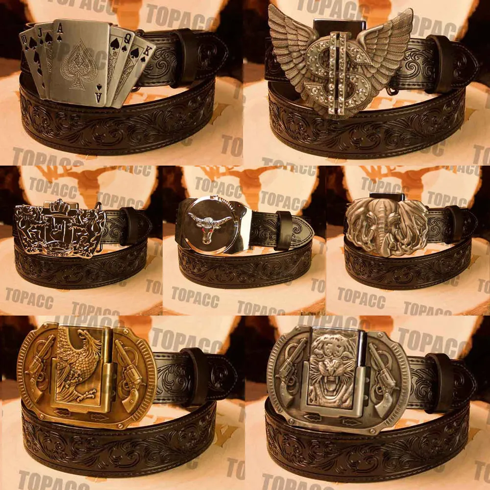 Black Belt with Vintage Lighter Buckle