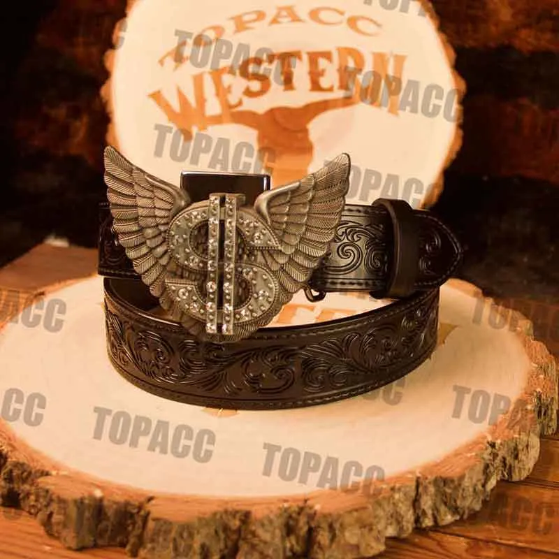 Black Belt with Vintage Lighter Buckle
