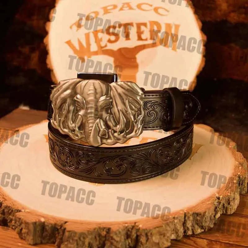 Black Belt with Vintage Lighter Buckle