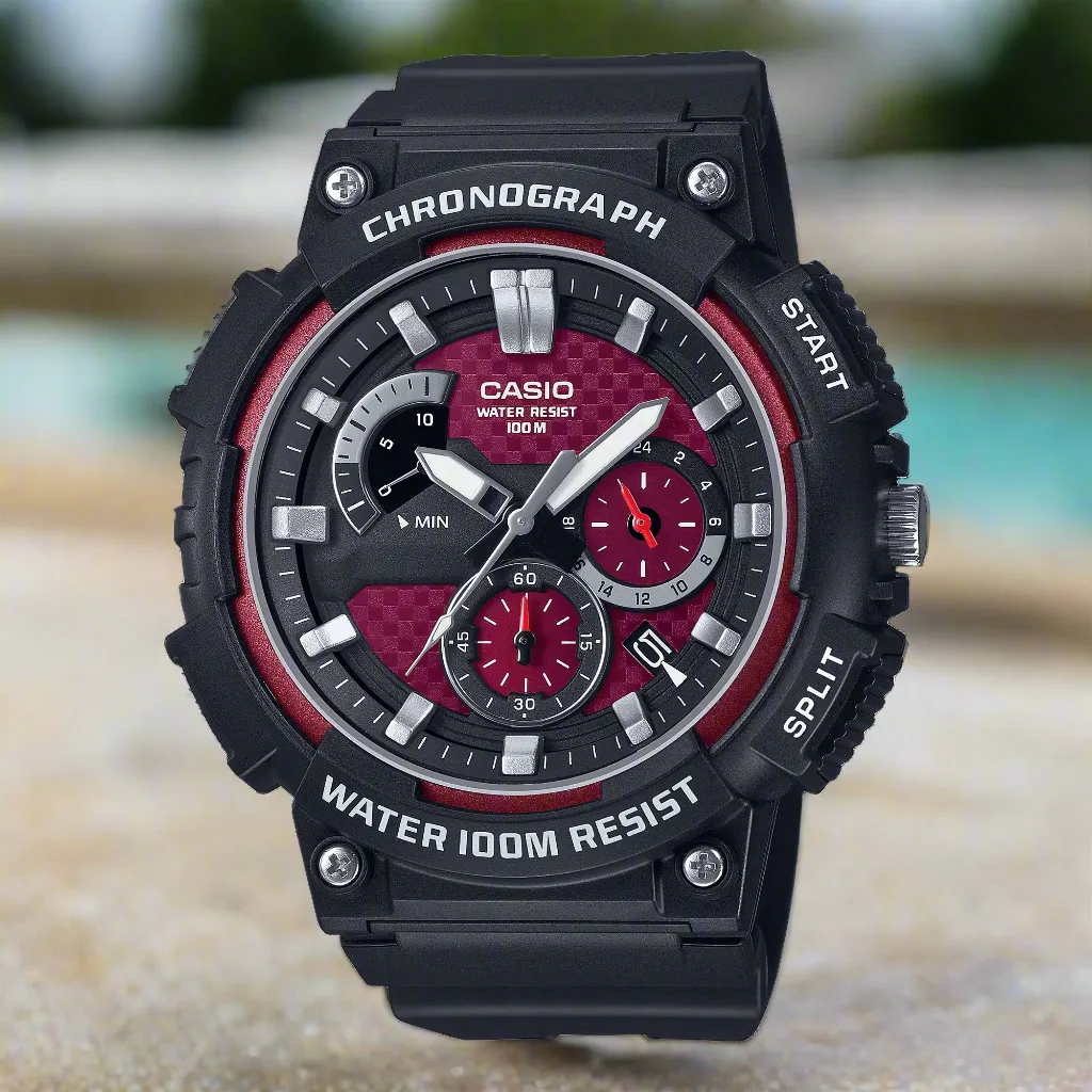 Casio Analog Watch w/ Retrograde Chronograph