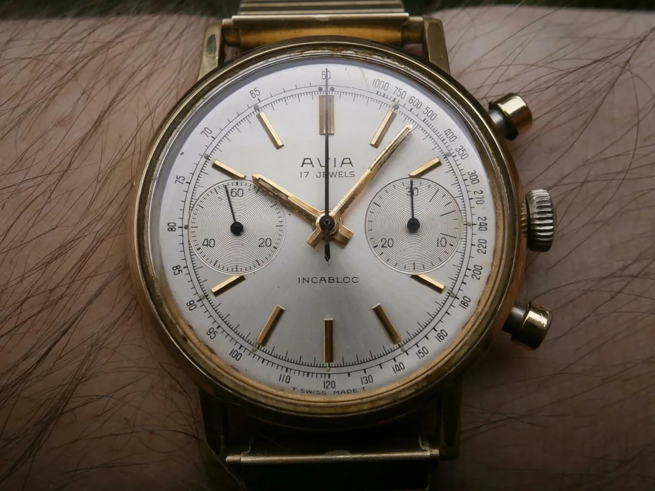 Collectible Vintage CHRONOGARAPH AVIA wristwatch mechanical watch LANDERON 248
