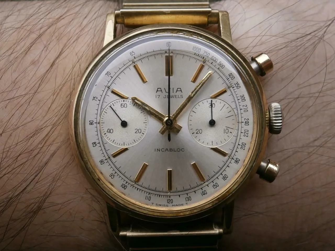 Collectible Vintage CHRONOGARAPH AVIA wristwatch mechanical watch LANDERON 248