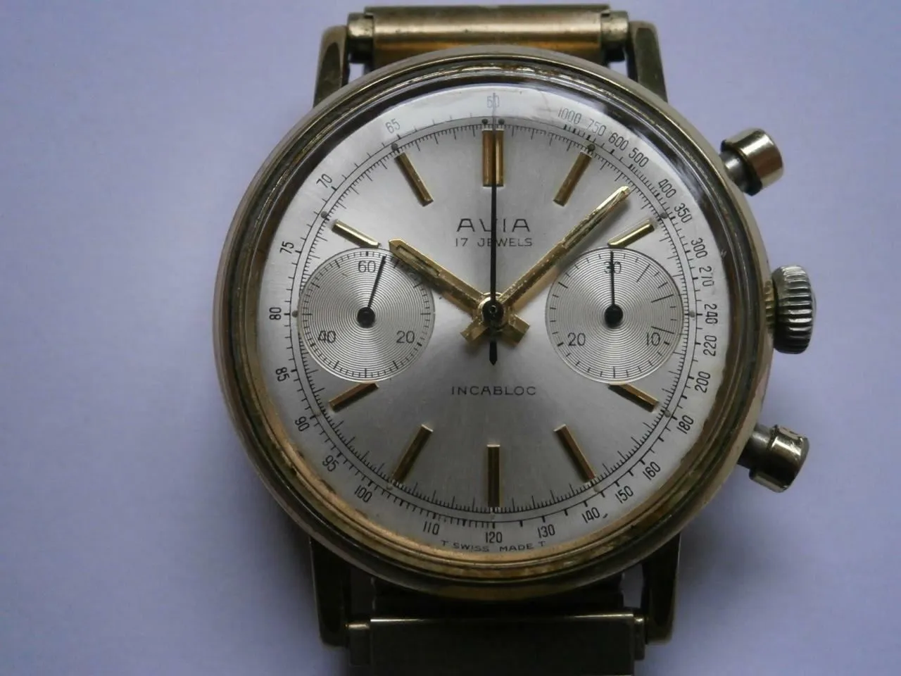 Collectible Vintage CHRONOGARAPH AVIA wristwatch mechanical watch LANDERON 248