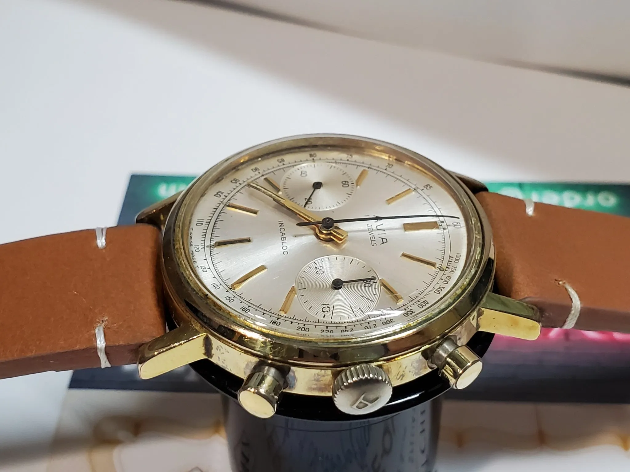 Collectible Vintage CHRONOGARAPH AVIA wristwatch mechanical watch LANDERON 248