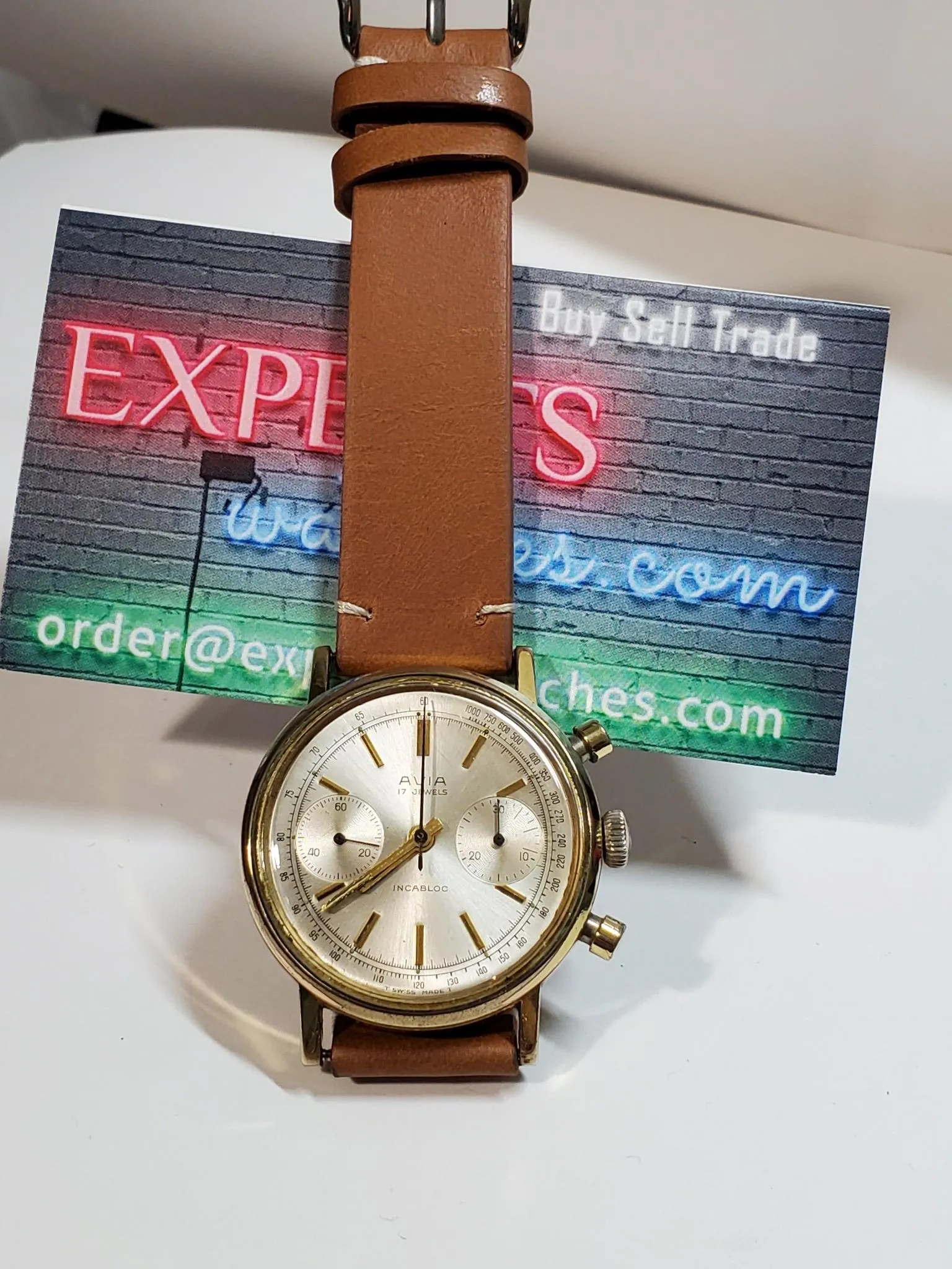 Collectible Vintage CHRONOGARAPH AVIA wristwatch mechanical watch LANDERON 248
