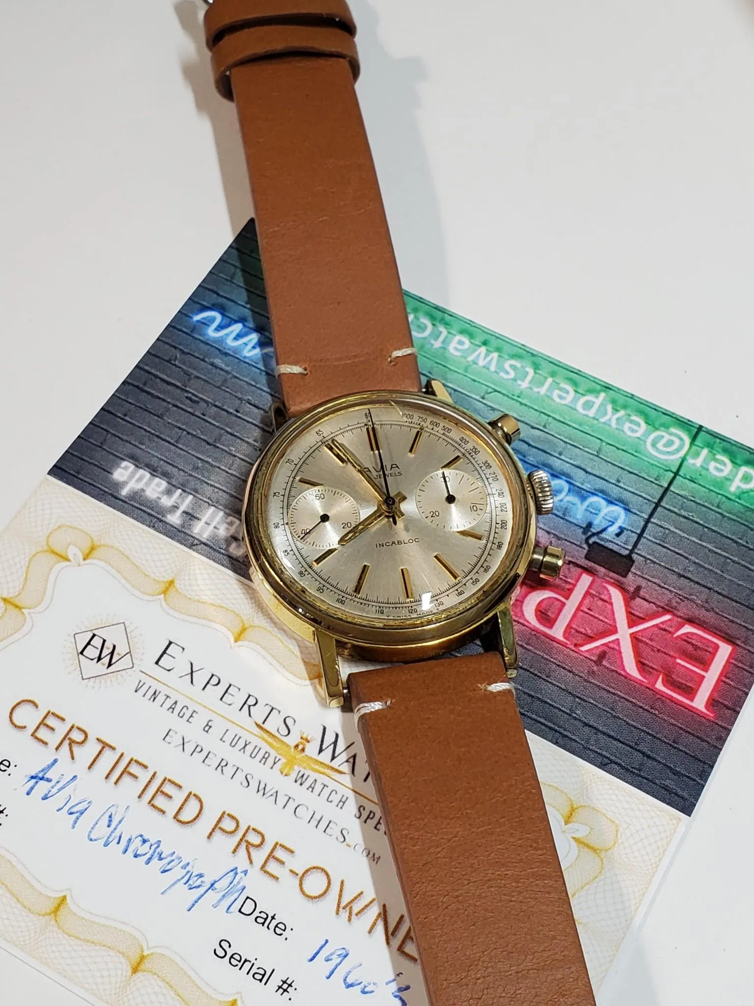 Collectible Vintage CHRONOGARAPH AVIA wristwatch mechanical watch LANDERON 248