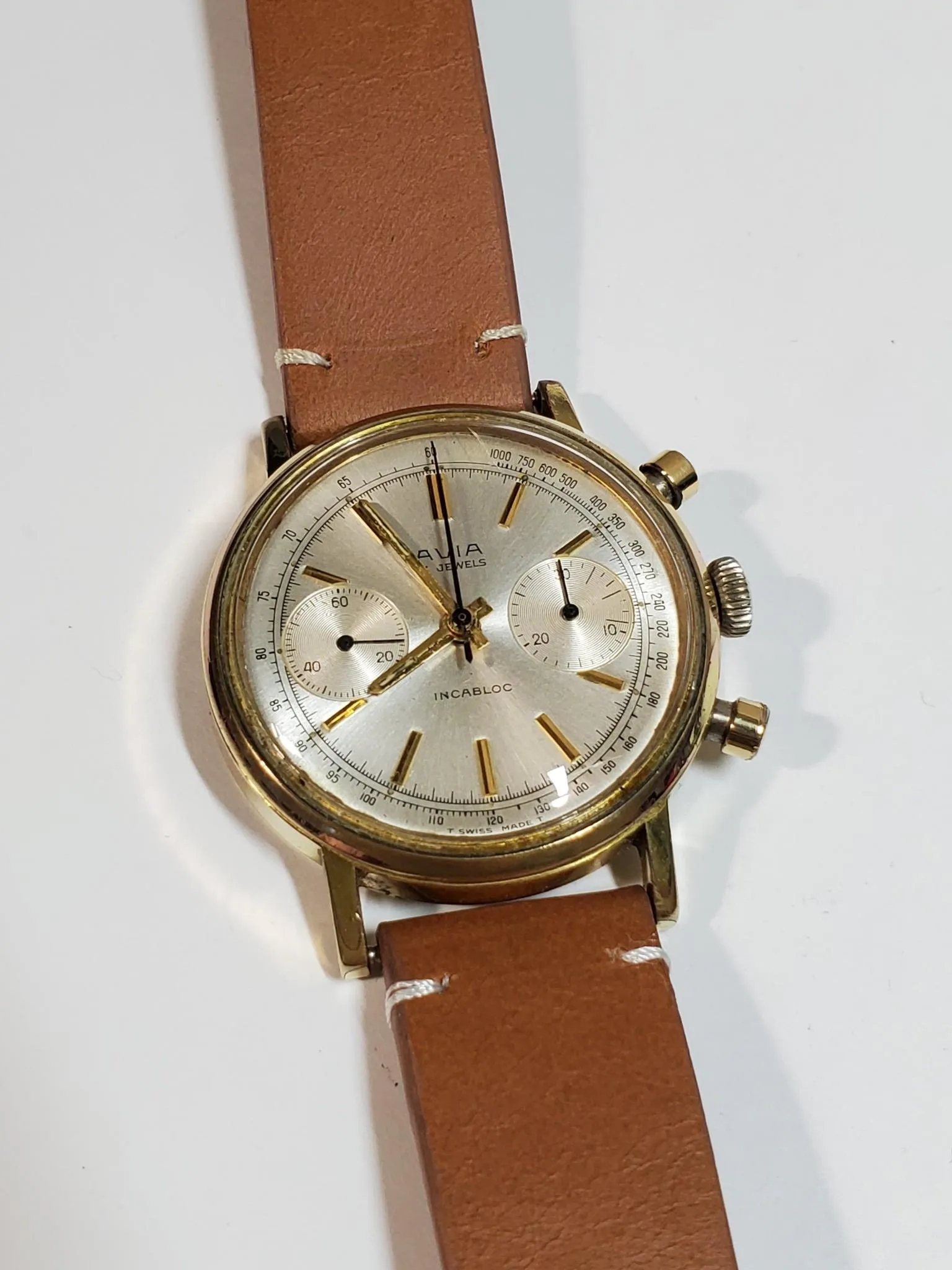 Collectible Vintage CHRONOGARAPH AVIA wristwatch mechanical watch LANDERON 248