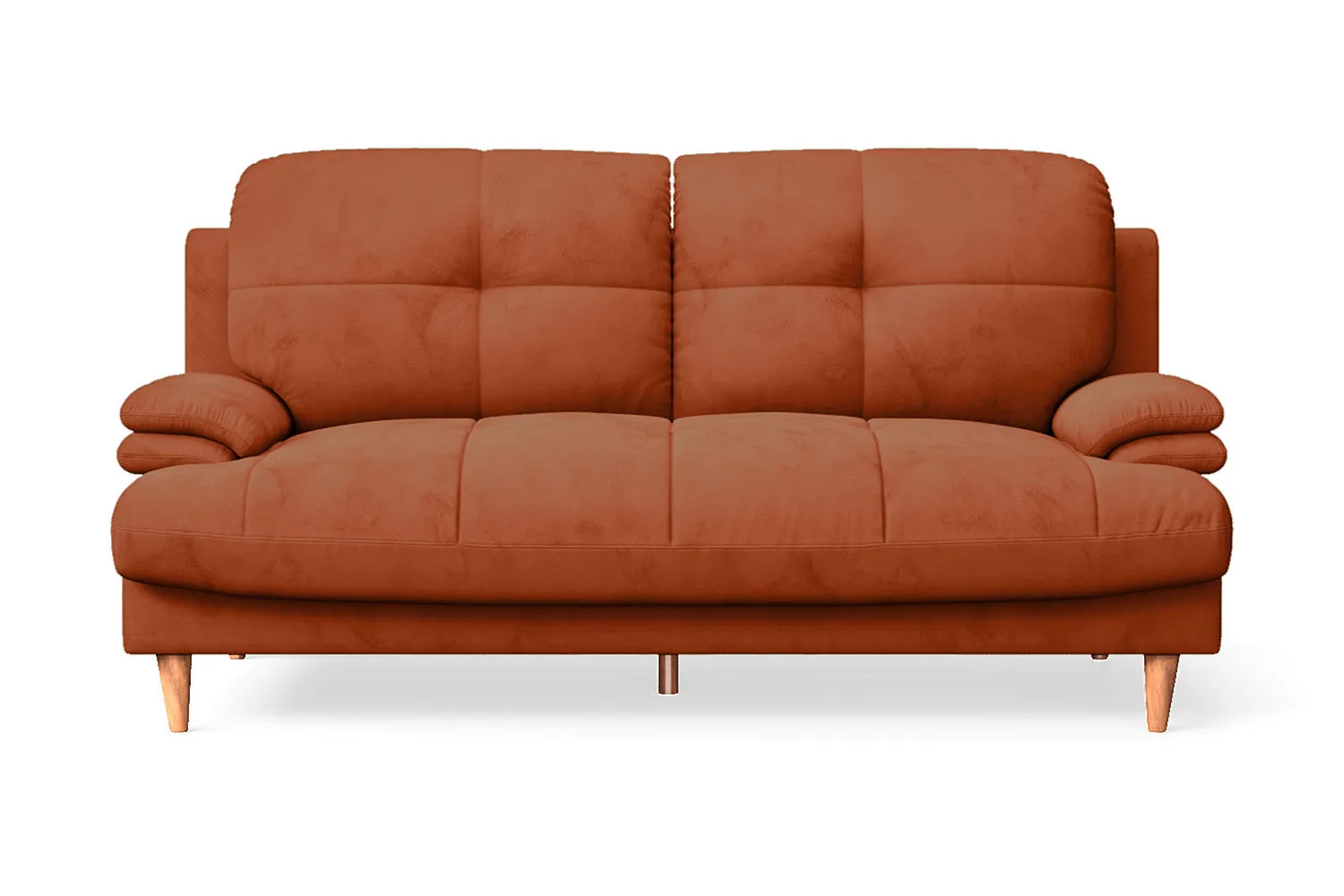 Cosenza 3 Seater Sofa Orange Velvet