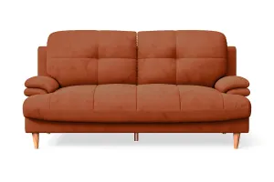 Cosenza 3 Seater Sofa Orange Velvet