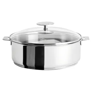 Cristel Casteline Detachable Handle 5-Quart Saute Pan With Domed Glass Lid