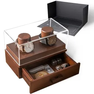 Display Your Favorite Watches with The Weekender Case for 2 Watches