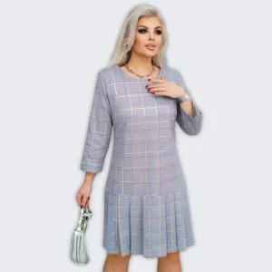 Elegant A-Line Plaid Dress with Pleats for Every Occasion