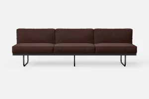 Emilia 3 Seater Sofa Coffee Brown Linen Fabric
