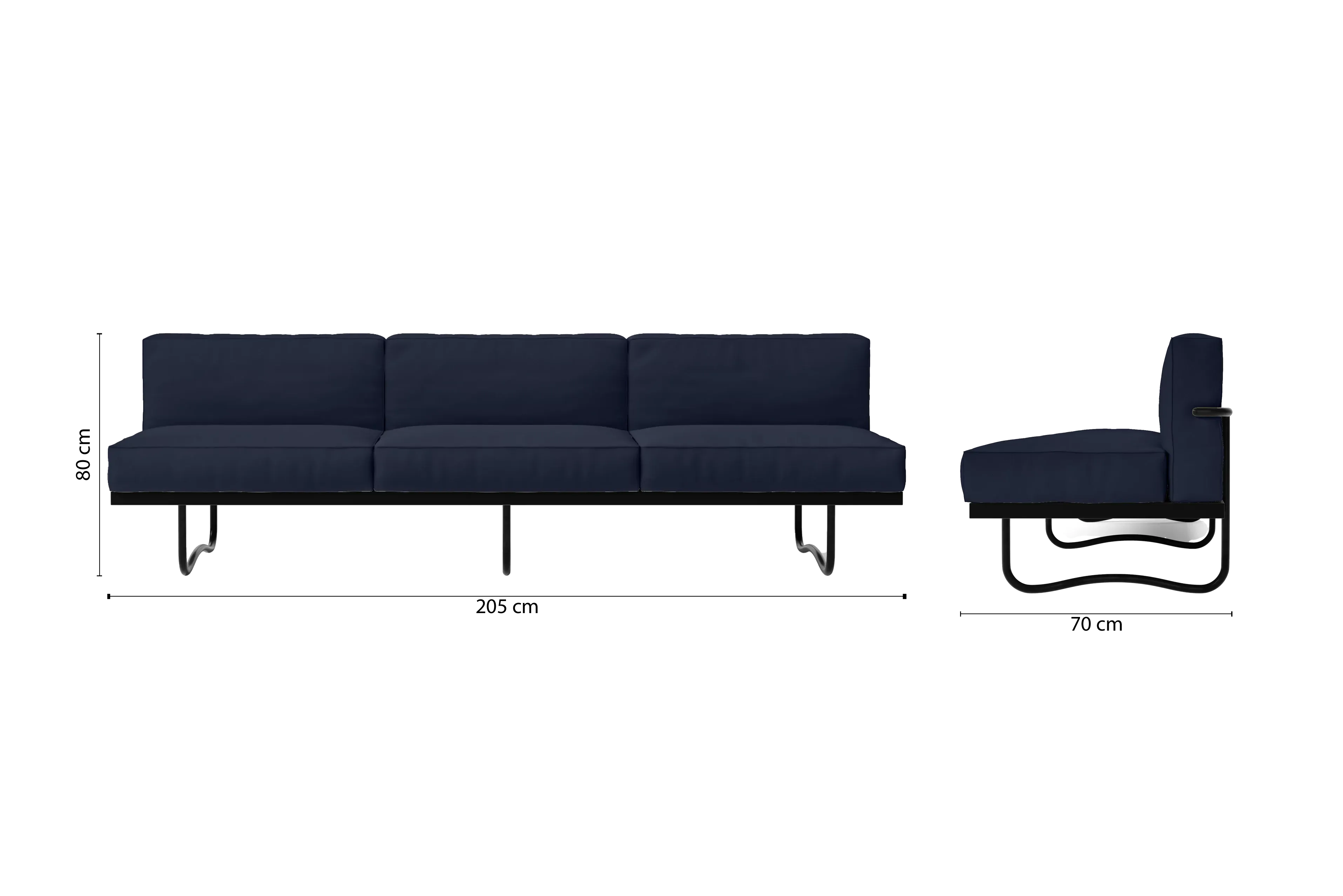 Emilia 3 Seater Sofa Spruce Leather