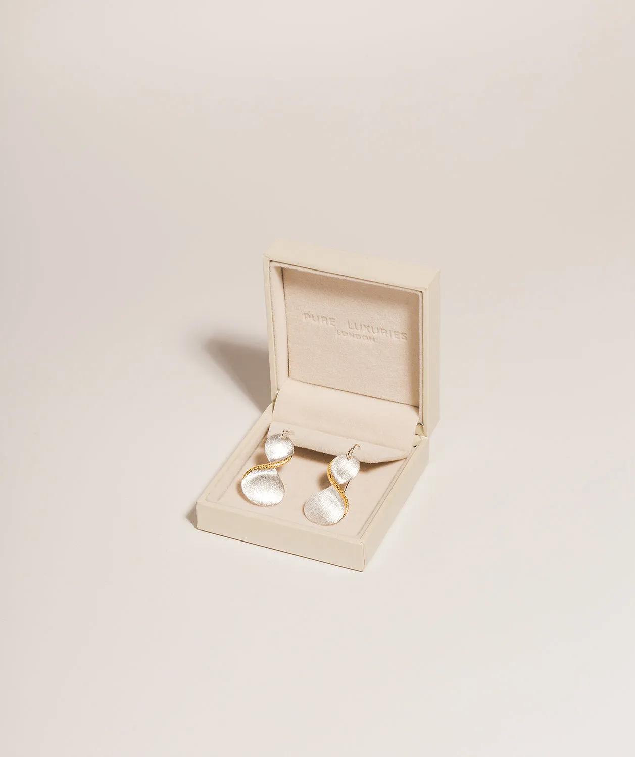 Gift Packaged 'Diane' 18ct Yellow Gold Plated 925 Silver & 925 Silver Drop Earrings
