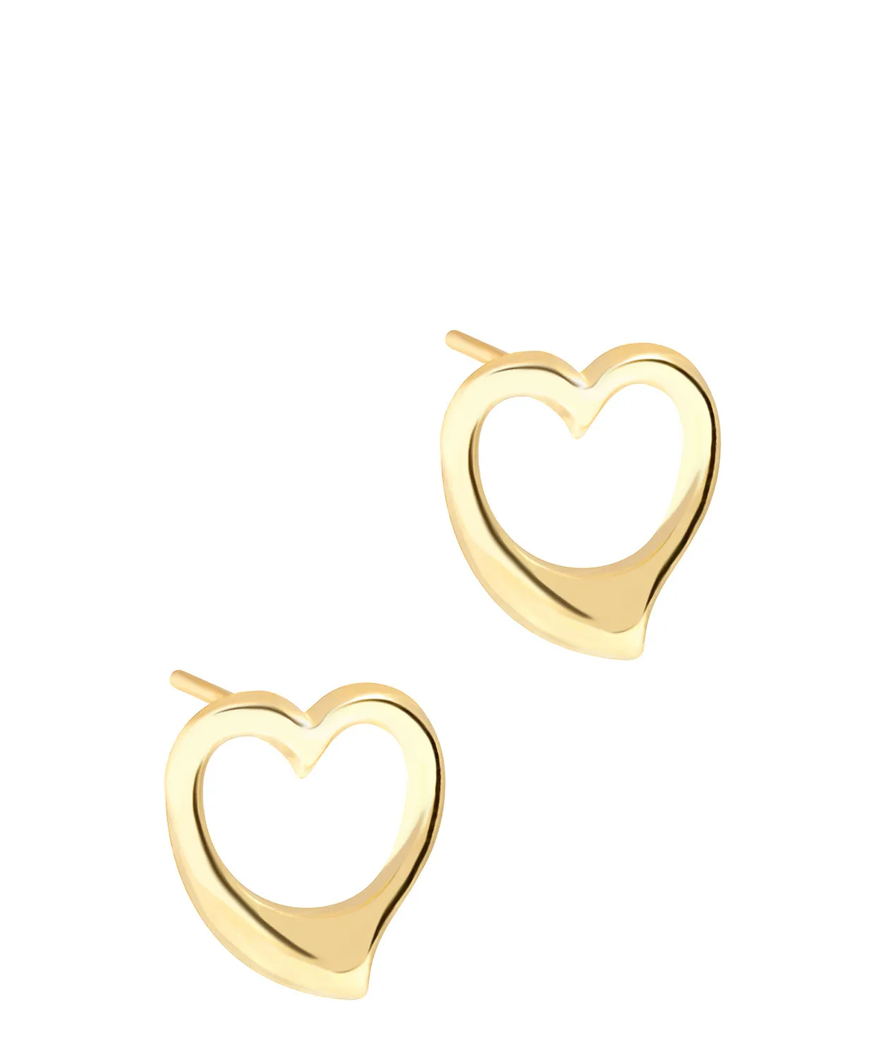 Gift Packaged 'Edith' 9ct Gold Heart Earrings