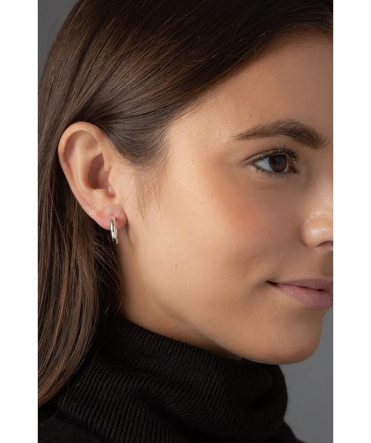 Gift Packaged 'Felipa' Sterling Silver Hooped Earrings