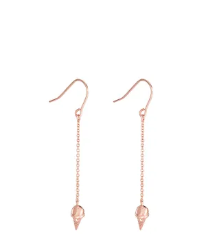 Gift Packaged 'Gelato' 18ct Rose Gold Plated Sterling Silver Ice Cream Cone Earrings