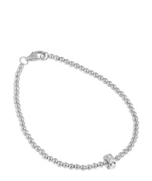 Gift Packaged 'Lizzie' Sterling Silver Bead Bracelet