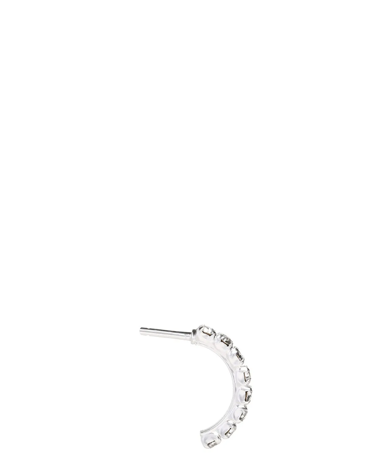 Gift Packaged 'Phitsamai' Sterling Silver & Cubic Zirconia Curved Earrings