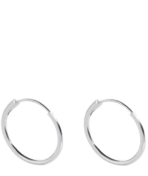 Gift Packaged 'Thera' Sterling Silver Fine Hooped Earrings