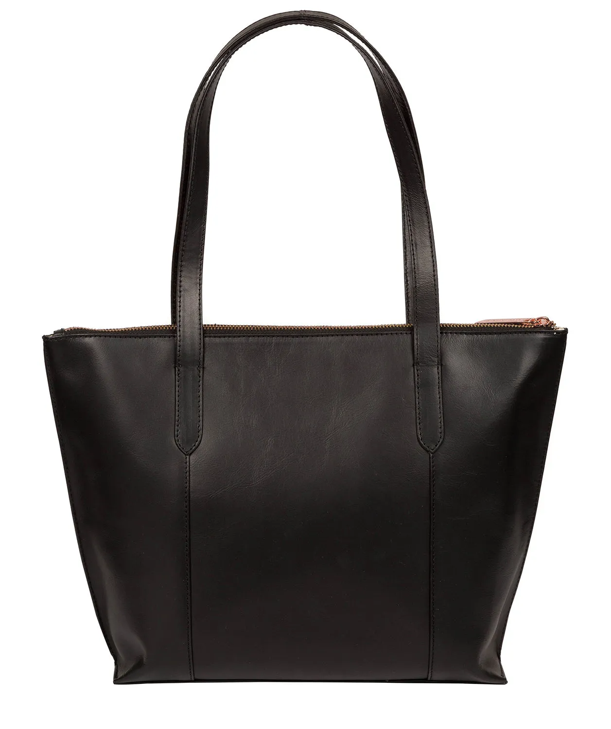 'Goya' Black Leather Tote Bag