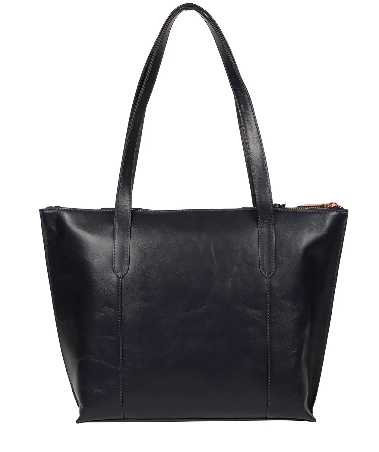 'Goya' Navy Leather Tote Bag