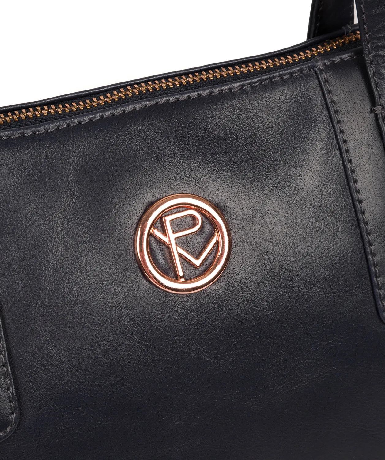 'Goya' Navy Leather Tote Bag