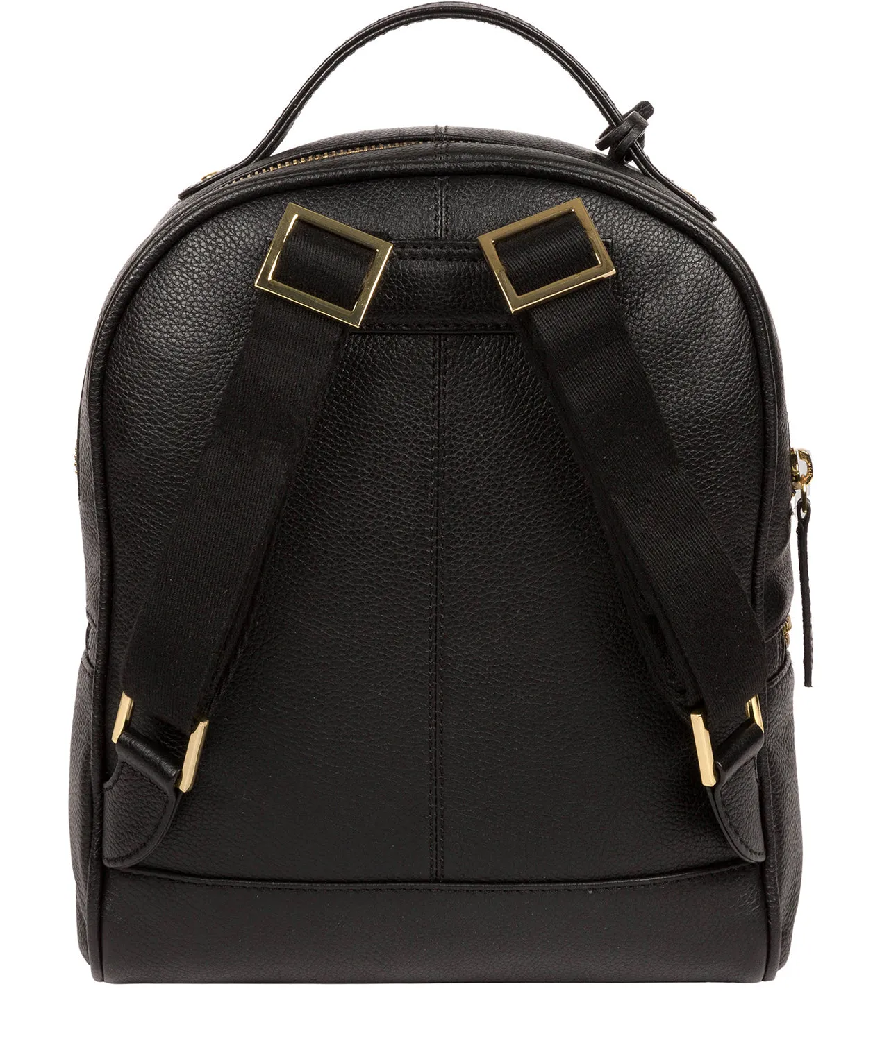 'Hayes' Black Leather Backpack