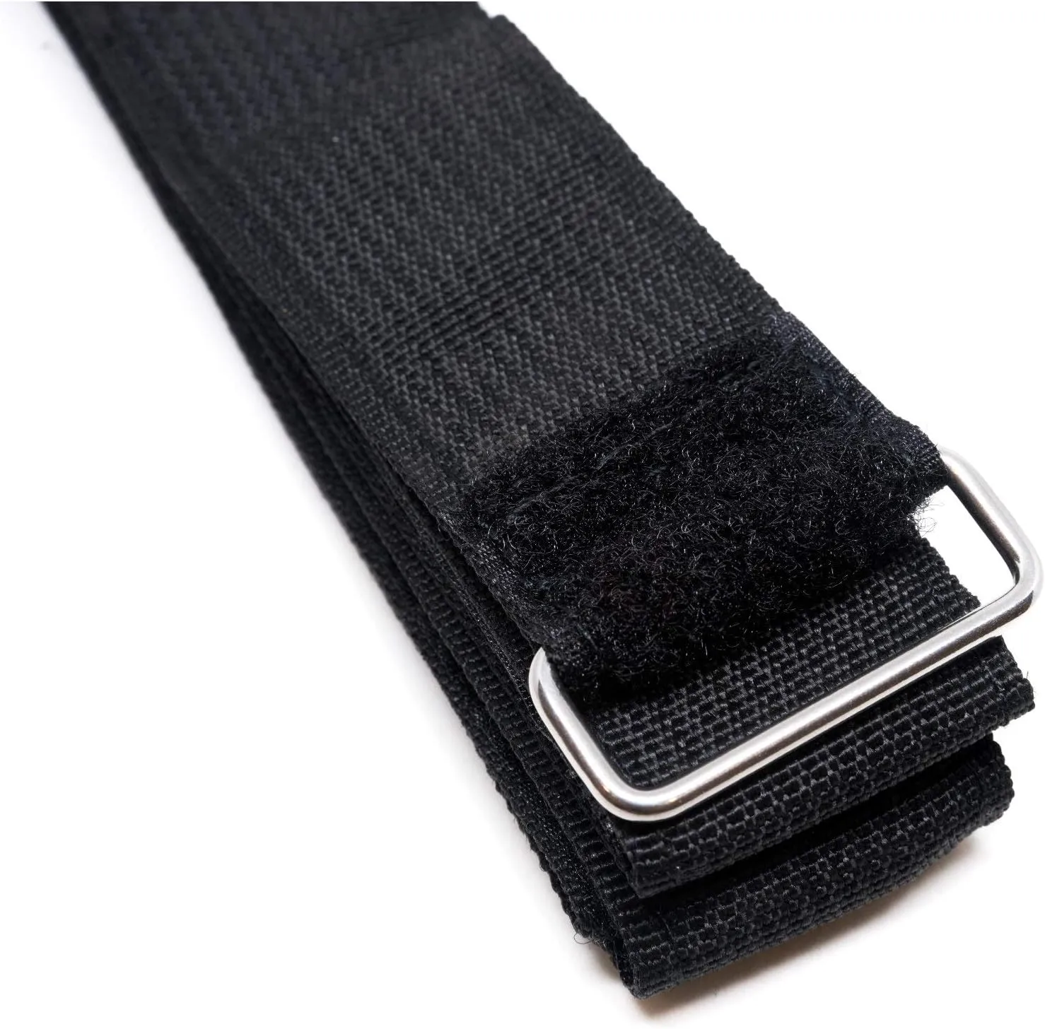 Heavy Duty Cinch Straps with Stainless Steel Metal Buckle, Reusable Durable Hook and Loop, Multipurpose Securing Straps - 6 Pack - 1" x 12"