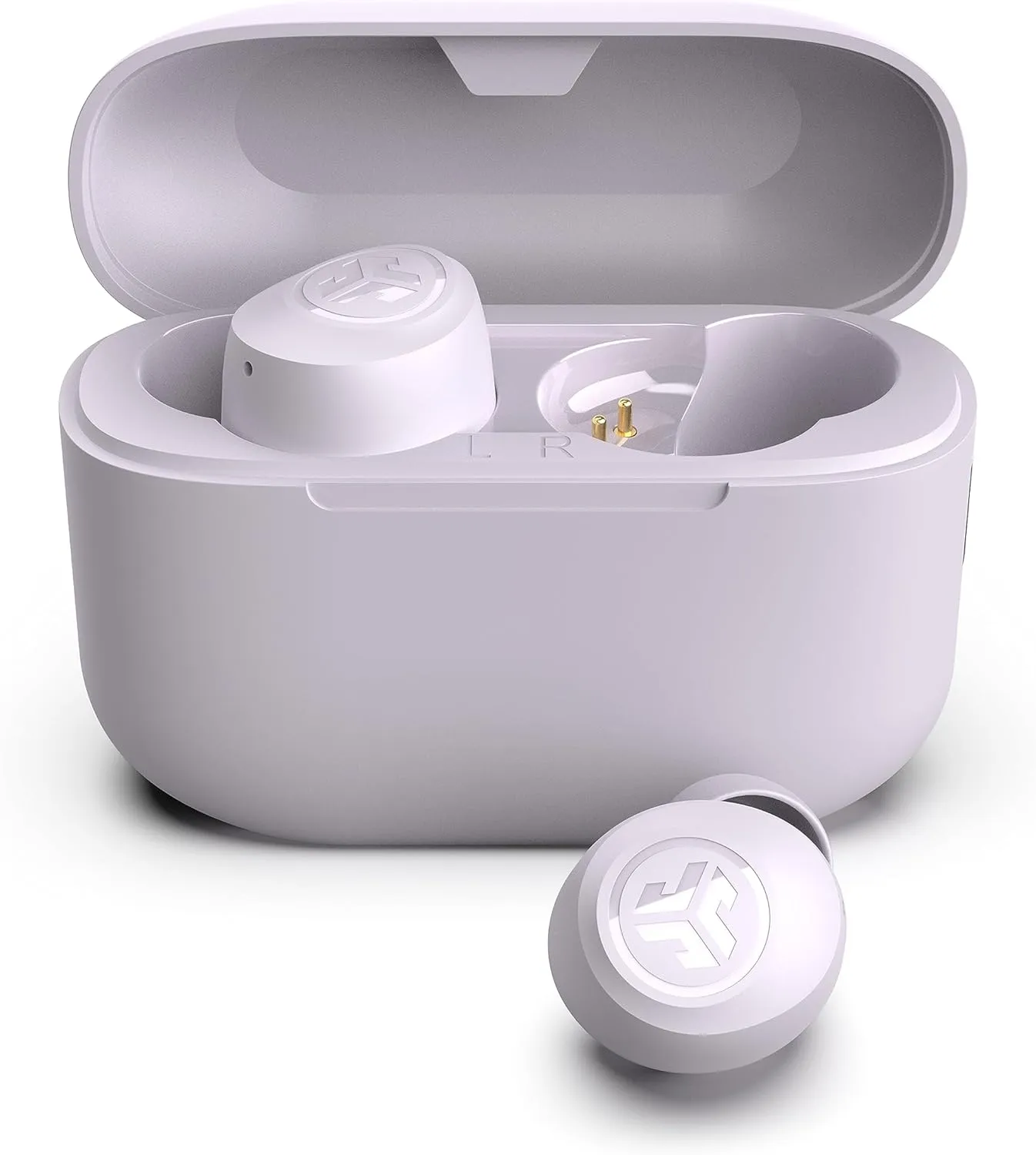 JLab Go Air Pop True Wireless Bluetooth Earbuds & Charging Case, Lilac, Dual Connect, IPX4 Sweat Resistance, Bluetooth 5 Connection, 3 EQ Sound Settings Signature, Balanced, Bass Boost
