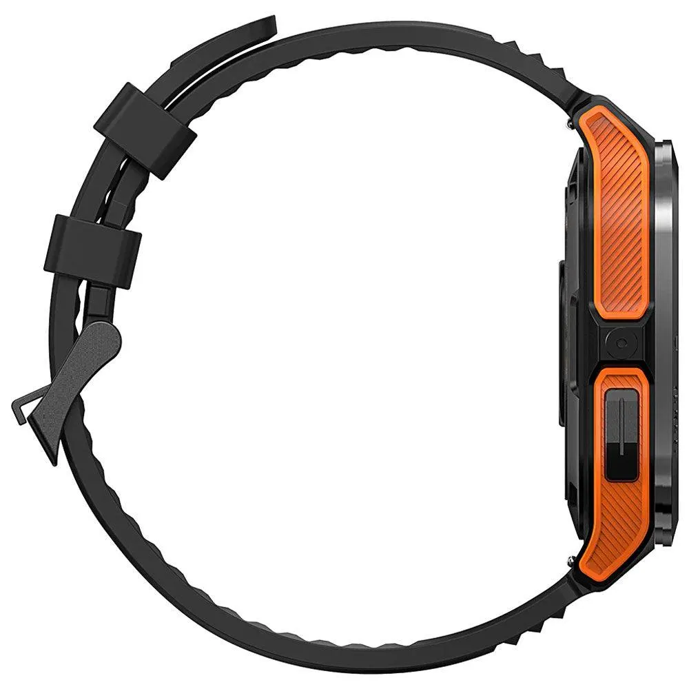 Kospet Tank M2 Military Smart Watch Black x Orange Metal Case With Black Silicone Rubber Strap (Open Box)