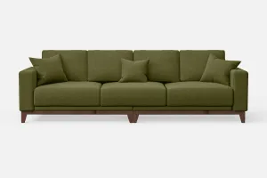 Lucca 4 Seater Sofa Olive Linen Fabric