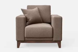 Lucca Armchair Caramel Linen Fabric