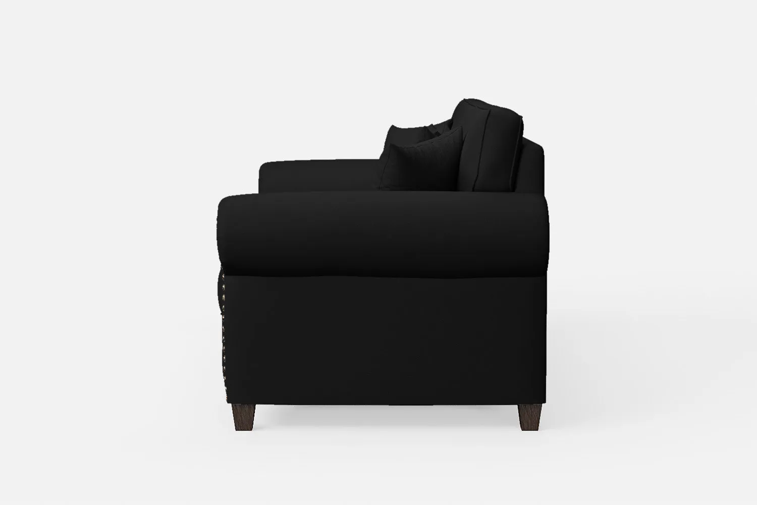 Marano 3 Seater Sofa Black Leather