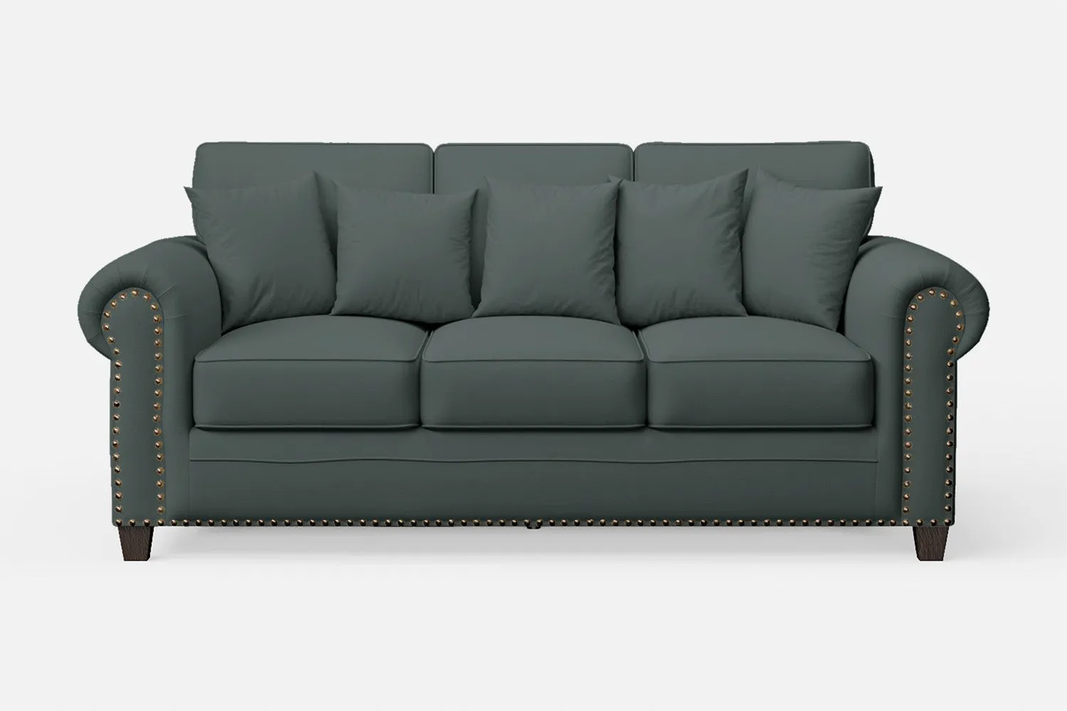 Marano 3 Seater Sofa Dusky Turquoise Leather
