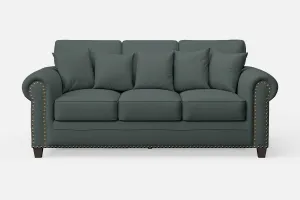 Marano 3 Seater Sofa Dusky Turquoise Leather