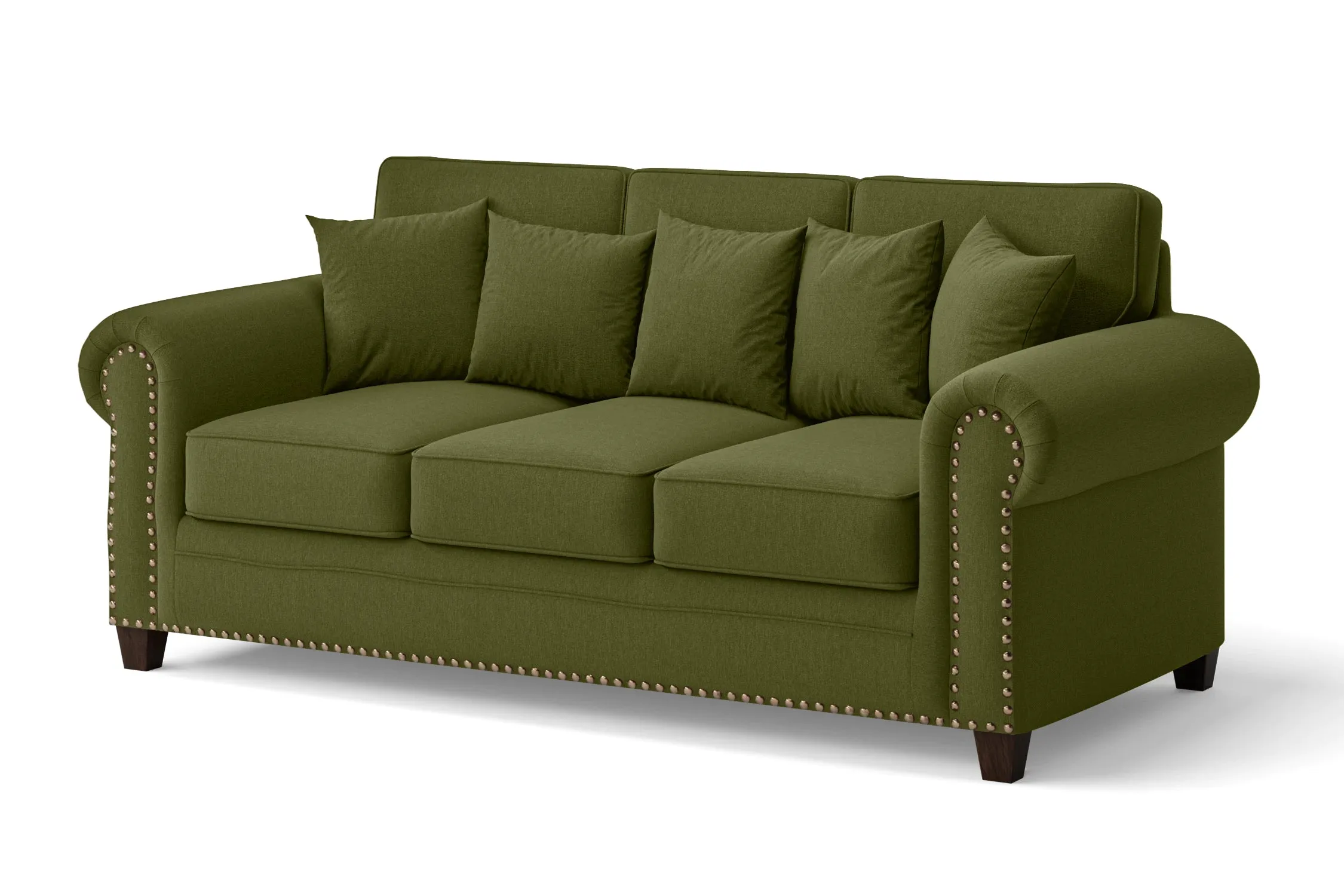 Marano 3 Seater Sofa Olive Linen Fabric
