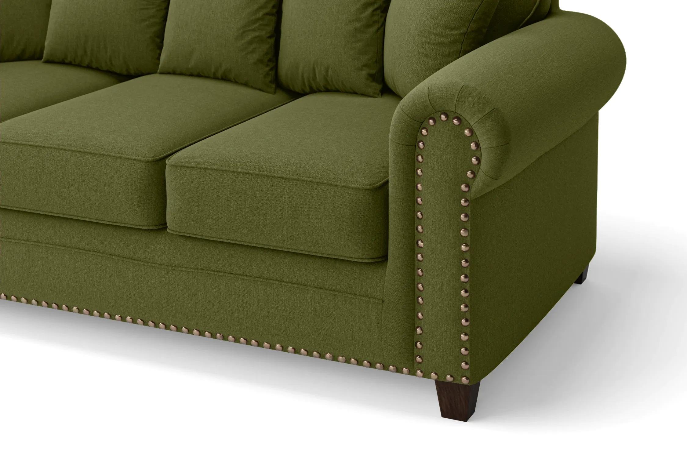 Marano 3 Seater Sofa Olive Linen Fabric