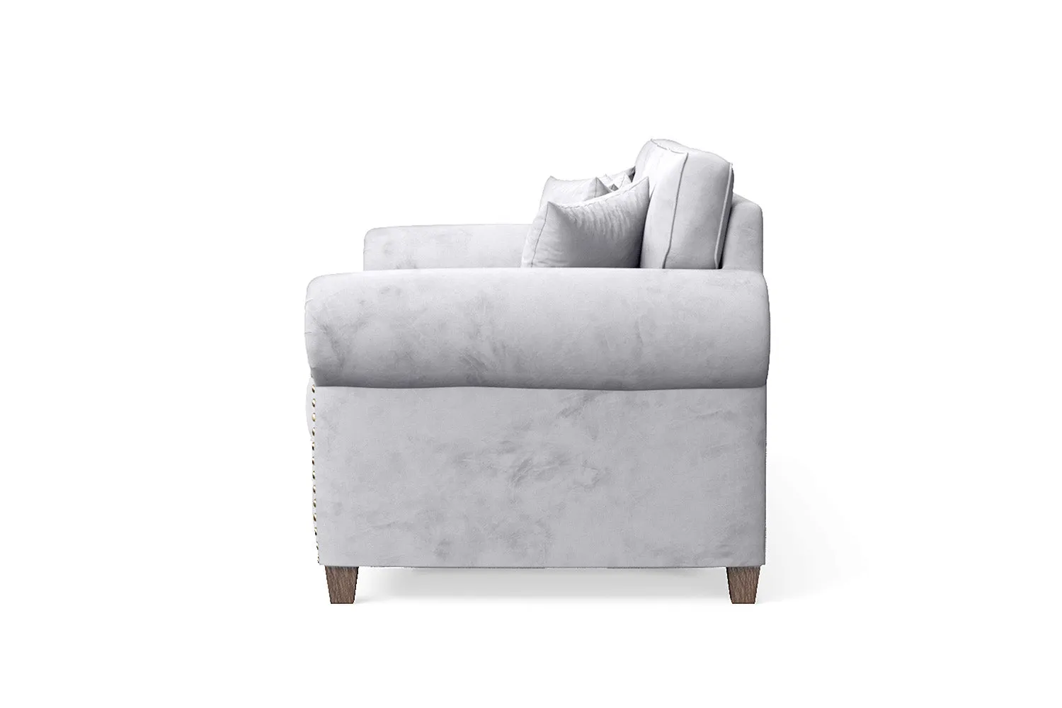 Marano 3 Seater Sofa Silver Velvet