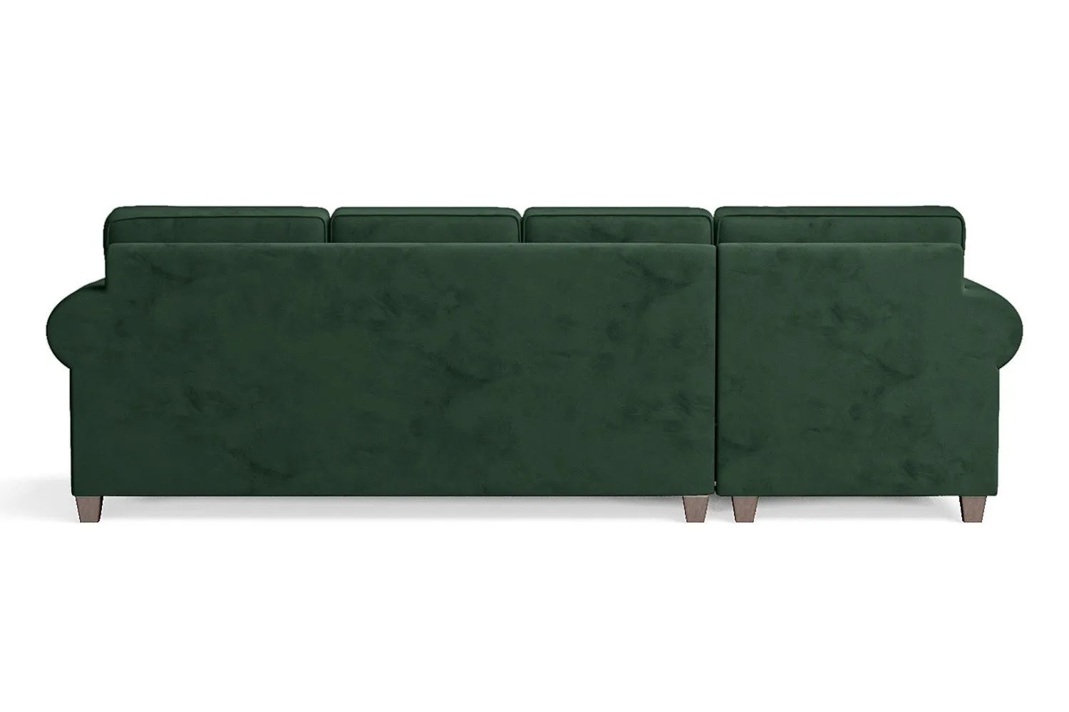 Marano 4 Seater Left Hand Facing Chaise Lounge Corner Sofa Green Velvet
