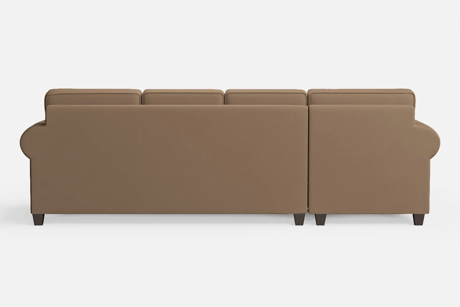 Marano 4 Seater Left Hand Facing Chaise Lounge Corner Sofa Stone Leather